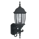 MATTE BLACK CLEAR GLASS OUTDOOR LIGHTING CAN2422-BK