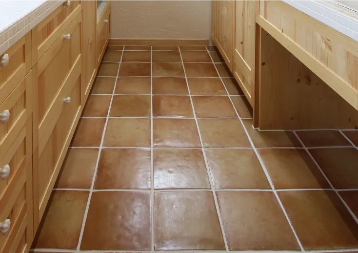 セメント二次製品 床タイル CAN'FLOOR「ぺランチョ（PER-1）」キッチン床 テラコッタ調床タイル