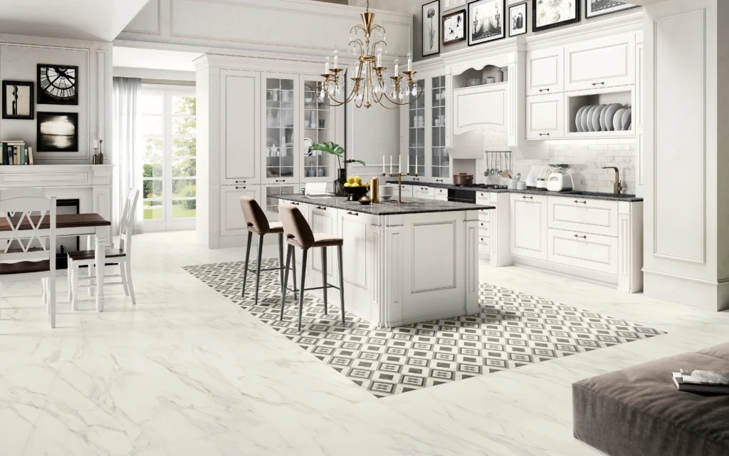 Tiles 床タイル「TRUMARMI– トルマルミ」 住宅　床施工事例イメージ　輸入タイル