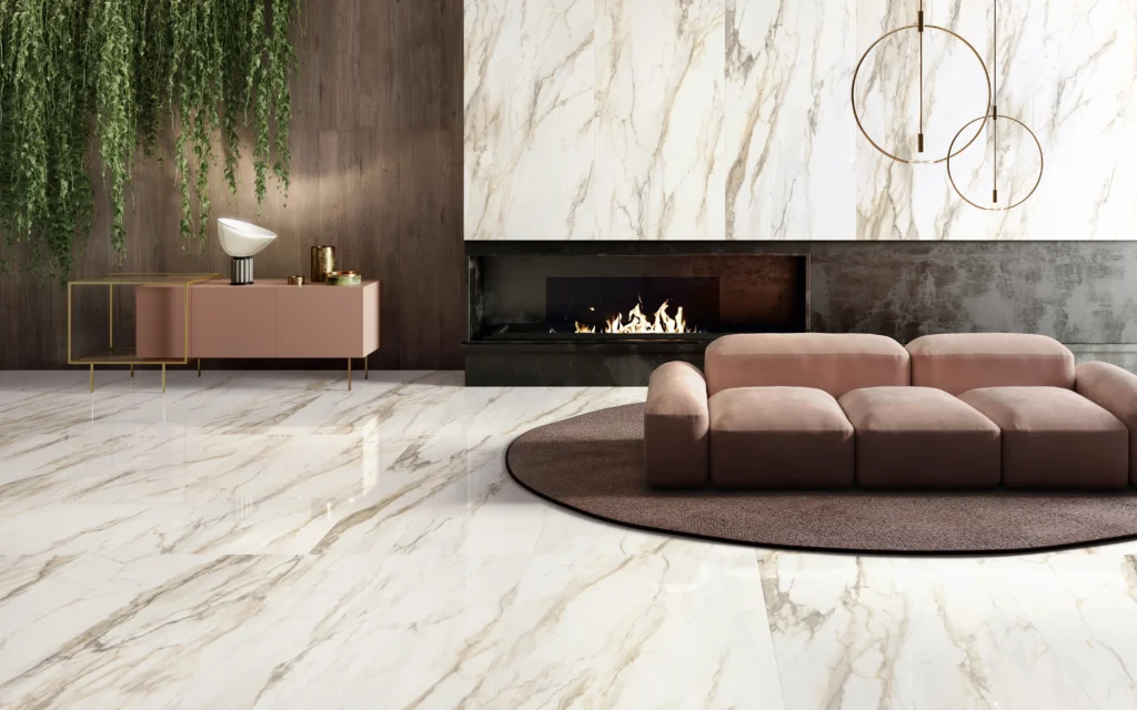 Tiles 床タイル「TRUMARMI– トルマルミ」 住宅　床施工事例イメージ　輸入タイル