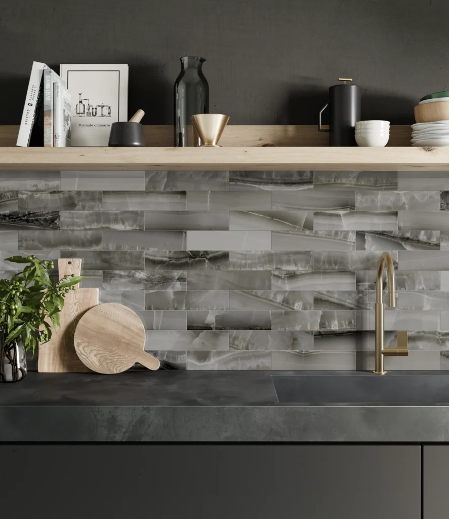 Tiles 床タイル「AKOYA – アコヤ(Ocean)」 施工事例イメージ　輸入タイル