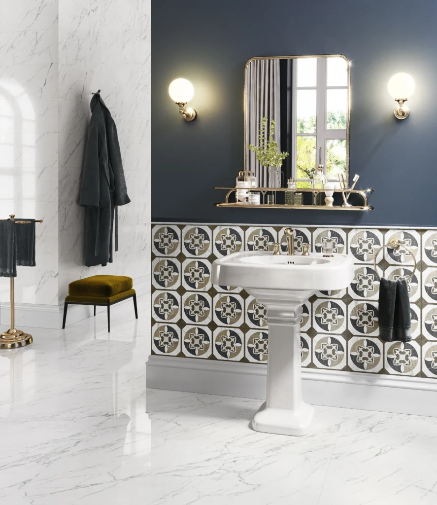 Tiles 床タイル「TRUMARMI– トルマルミ」 住宅　床施工事例イメージ　輸入タイル