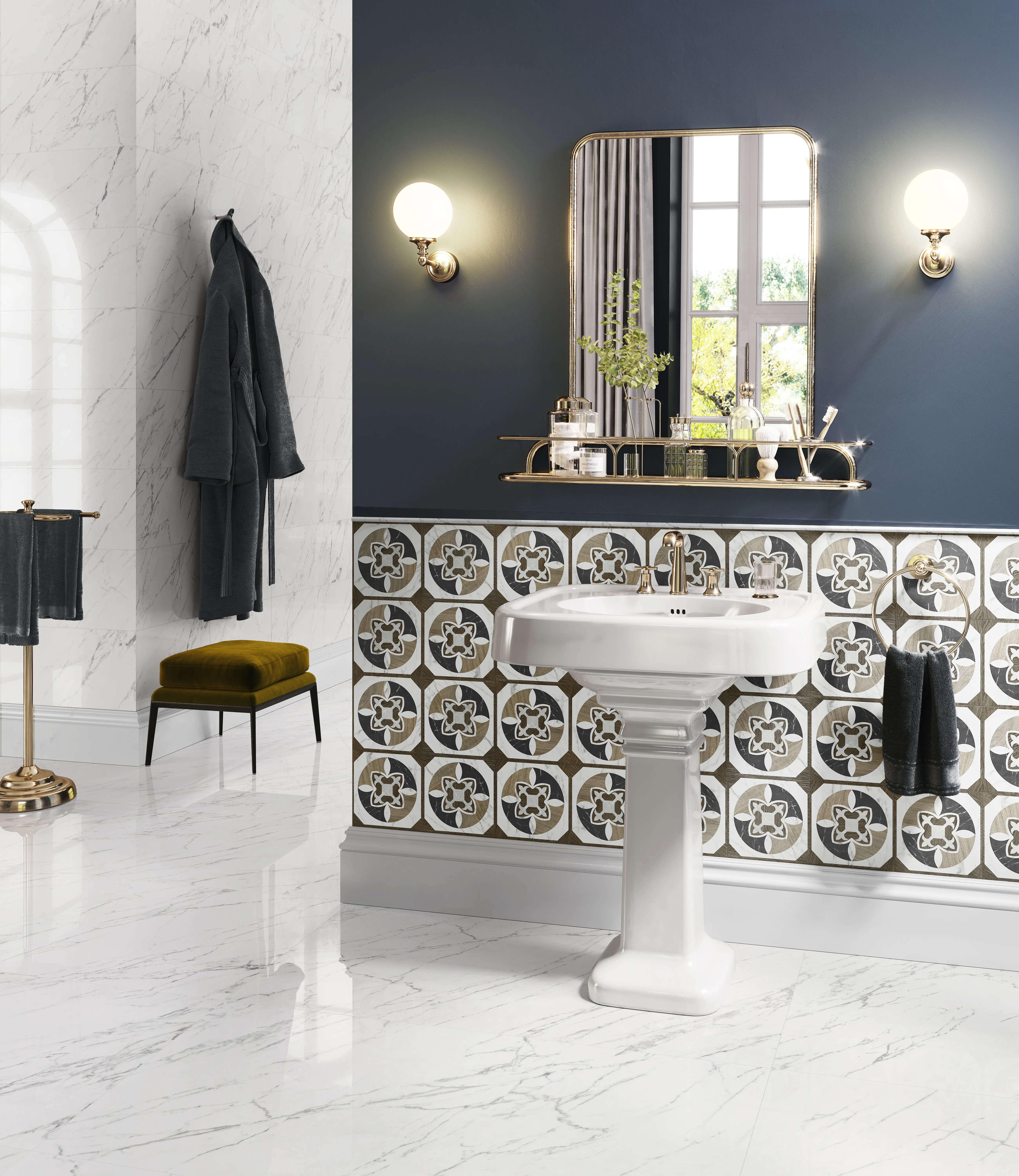 Tiles 床タイル「TRUMARMI– トルマルミ」 住宅　床施工事例イメージ　輸入タイル