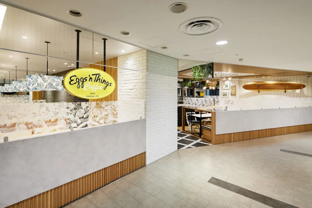 ブリックタイルCAN’BRICK「クロブリ(BK-3)」「シロブリ(WH-3)」Eggs'n Things Coffee 新浦安店 白煉瓦