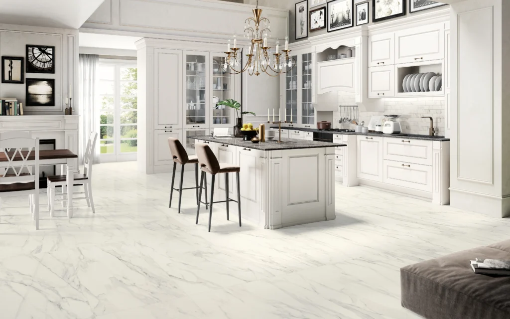 Tiles 床タイル「TRUMARMI– トルマルミ」 住宅　床施工事例イメージ　輸入タイル