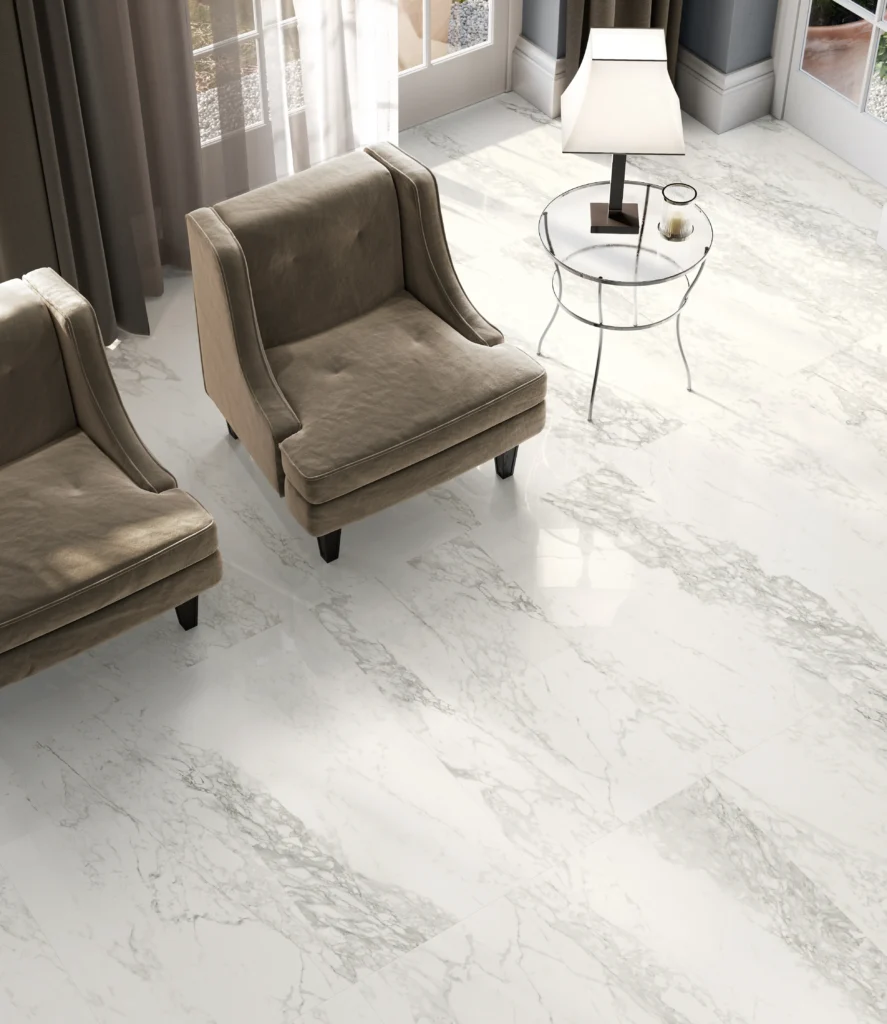 Tiles 床タイル「TRUMARMI– トルマルミ」 住宅　床施工事例イメージ　輸入タイル