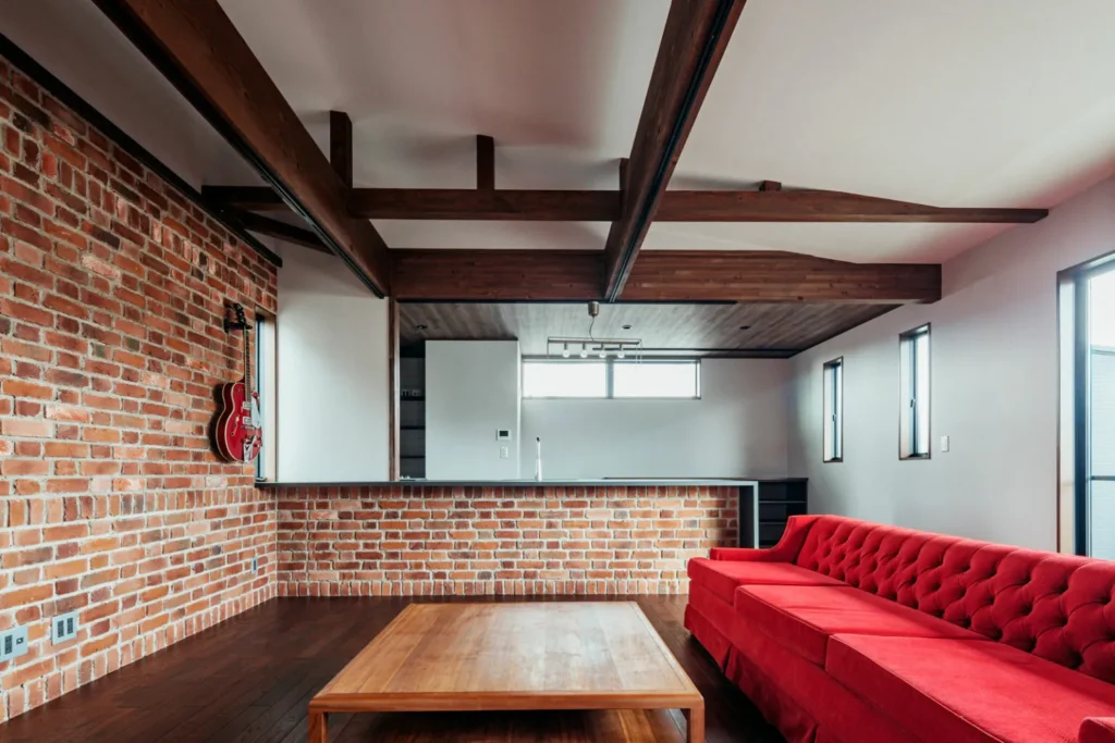 ブリックタイルCAN’BRICK「ケンブリッジ(CB-3)」 住宅内装壁 施工事例