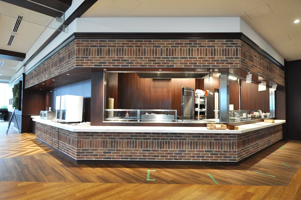ブリックタイルCAN’BRICK「ネザーランド(NL-特注色)」 社員食堂 