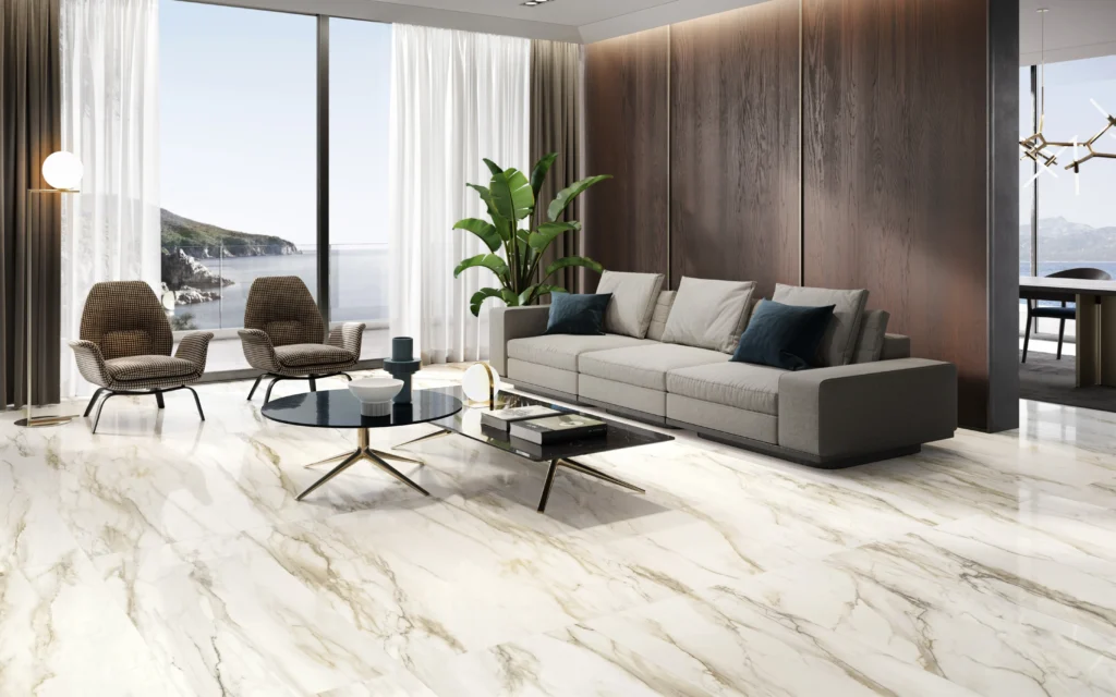 Tiles 床タイル「TRUMARMI– トルマルミ」 住宅　床施工事例イメージ　輸入タイル